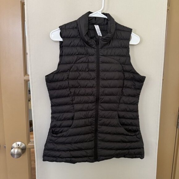 Lululemon Womens 8 Black Pack It Down Again Zip Up Vest - Picture 1 of 7